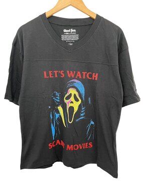NWOT Ghost Face Women’s T-Shirt Let’s Watch Scary Movies Small